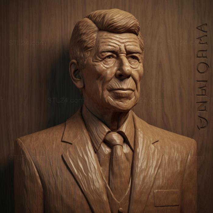 Famous (Ronald Reagan 3, 3DFMS_6518) 3D models for cnc